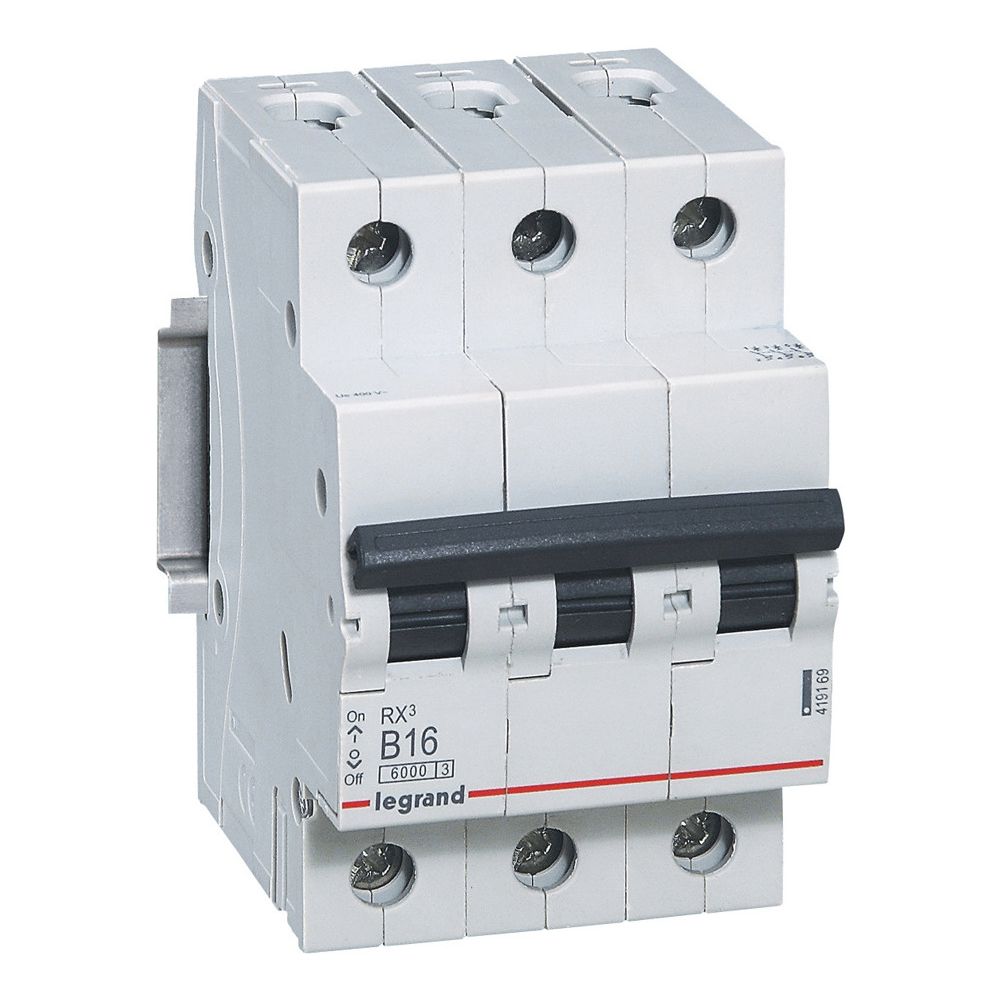 Legrand Leitungsschutzschalter RX3 B 16A, 3-polig, 6kA, 400V, 3TE, Grau... LEGRAND-419169 3414970367297 (Abb. 4)