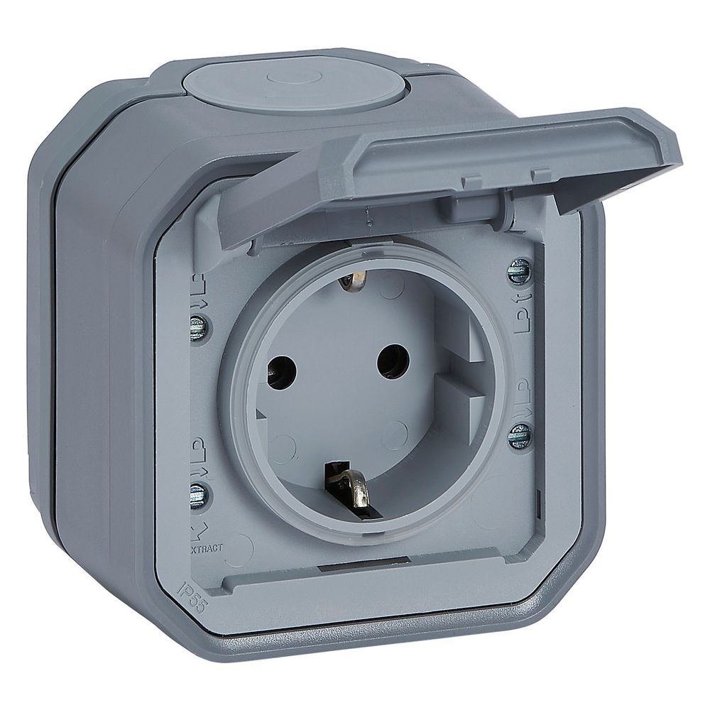 Legrand Schutzkontakt-Steckdose Plexo New, IP44, IK08, Grau, 069730L... LEGRAND-069730L 3414971882041 (Abb. 3)