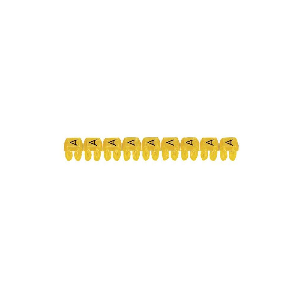 Legrand Kennzeichnungssystem CAB 3, Buchstabe A, 0,5-1,5mm2, 5x3mm, Kunststoff, Gelb... LEGRAND-038300 3245060383008 (Abb. 2)