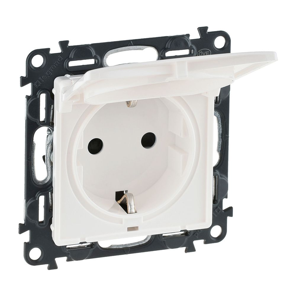Legrand Schutzkontakt-Steckdose Valena Life mit Klappdeckel, 16A, 250V, Unterputz, Kuns... LEGRAND-753117 3414970910929 (Abb. 4)