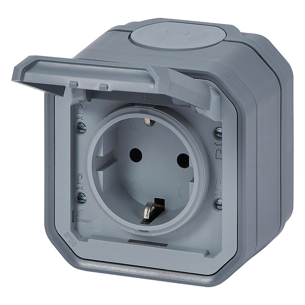 Legrand Schutzkontakt-Steckdose Plexo New, IP44, IK08, Grau, 069730L... LEGRAND-069730L 3414971882041 (Abb. 5)