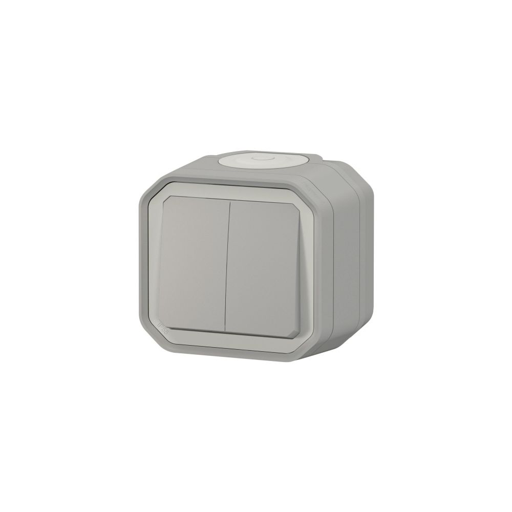 Legrand Doppelwechselschalter Plexo New, 10A, 250V, IP55, Kunststoff, Grau, 84,5x82x61... LEGRAND-069715L 3414971881891 (Abb. 3)