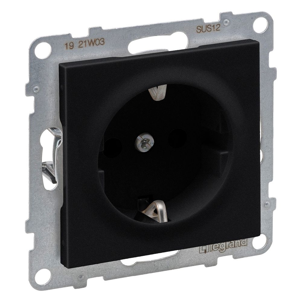 Legrand Schutzkontakt-Steckdose SEANO, 16 A, 250 V, Unterputz, Kunststoff, Schwarz lack... LEGRAND-765320 3414972550871 (Abb. 3)