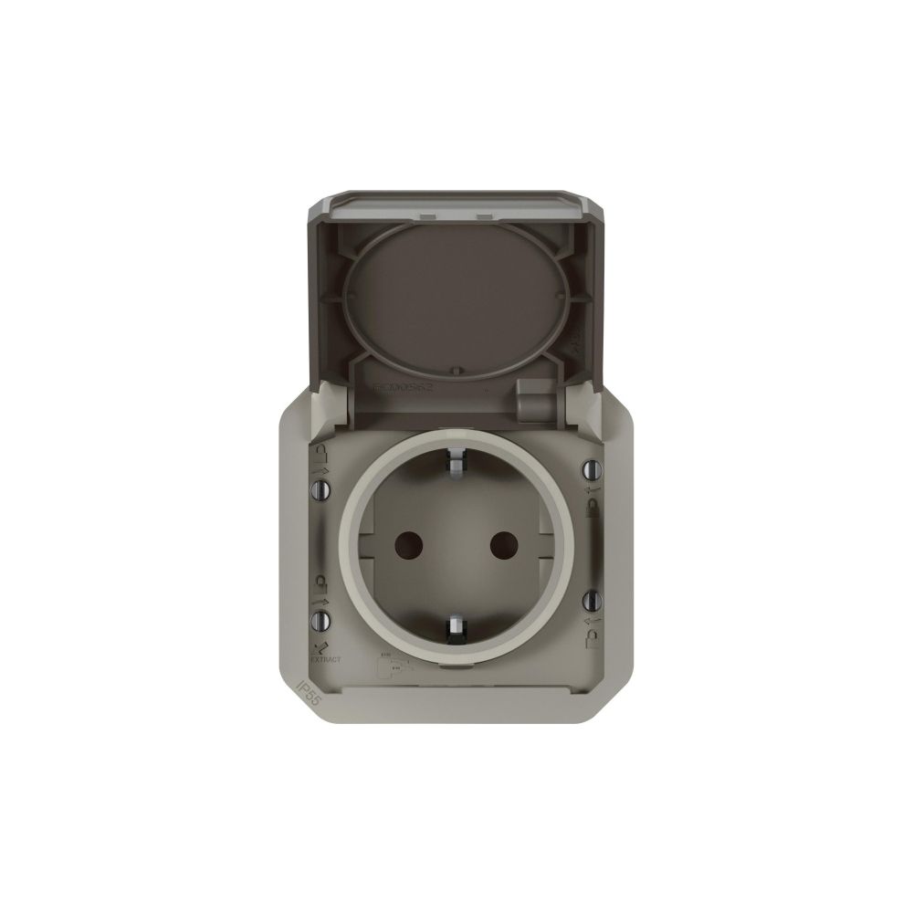 Legrand Schutzkontakt-Steckdose Plexo New, IP44, IK 08, Anthrazit, 069871L... LEGRAND-069871L 3414971884175 (Abb. 2)