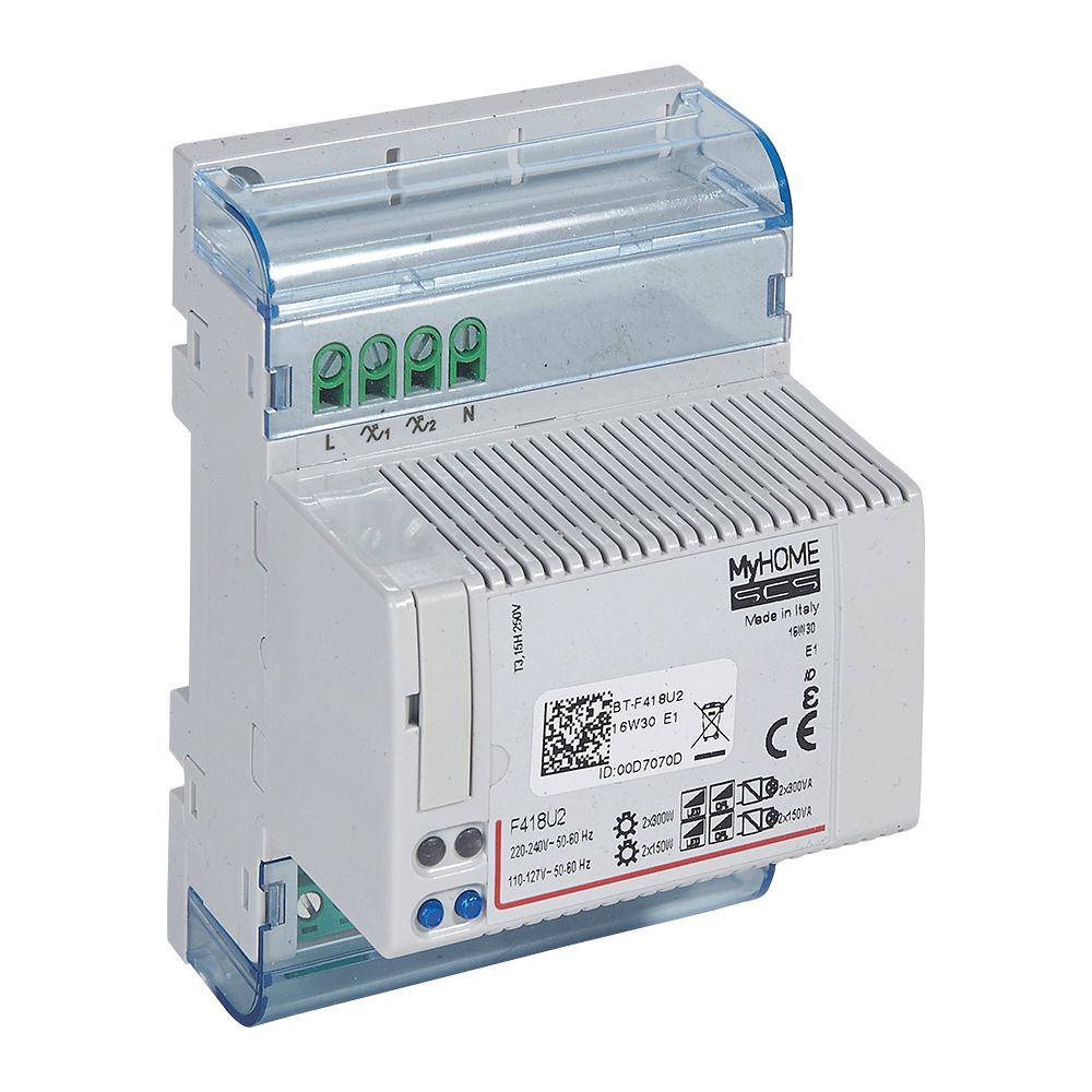 Legrand BTicino Universal-Reiheneinbaudimmer F418U2, 2x300VA, 4 TE, IP20... LEGRAND-F418U2 8005543534991 (Abb. 2)
