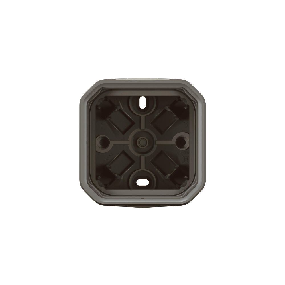Legrand Aufputzgehäuse Plexo New 069601L, 1-fach, IP44, 85x82x57mm, Thermoplast, Anthr... LEGRAND-069601L 3414971879843 (Abb. 2)