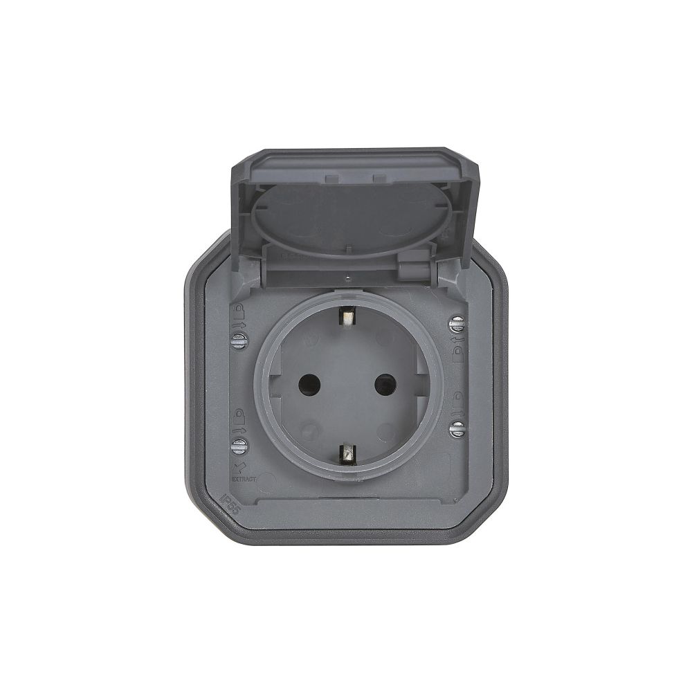 Legrand Schutzkontakt-Steckdose Plexo New, IP44, Anthrazit, 069799L... LEGRAND-069799L 3414972110587 (Abb. 2)