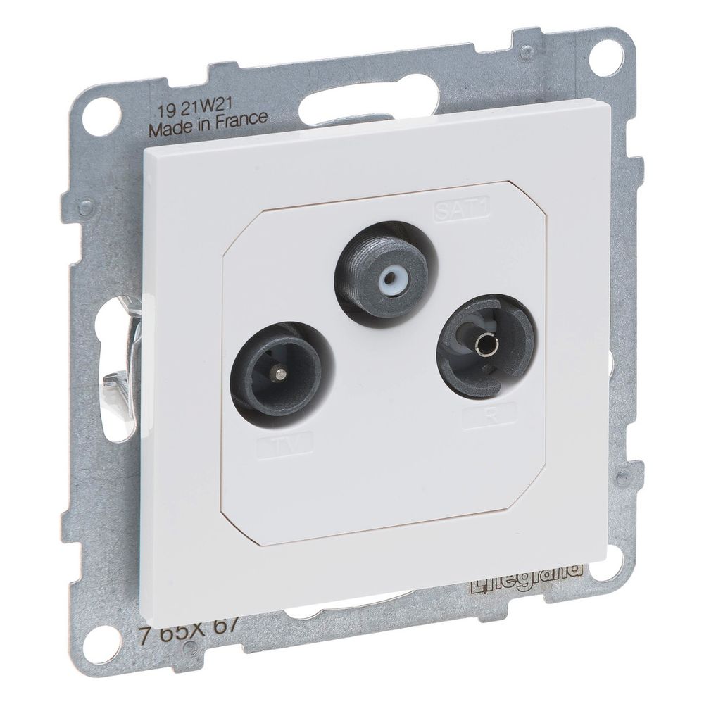 Legrand Antennen-Einzeldose SEANO, 1,5 dB, Unterputz, Kunststoff, Ultraweiß, 765167... LEGRAND-765167 3414972552417 (Abb. 3)