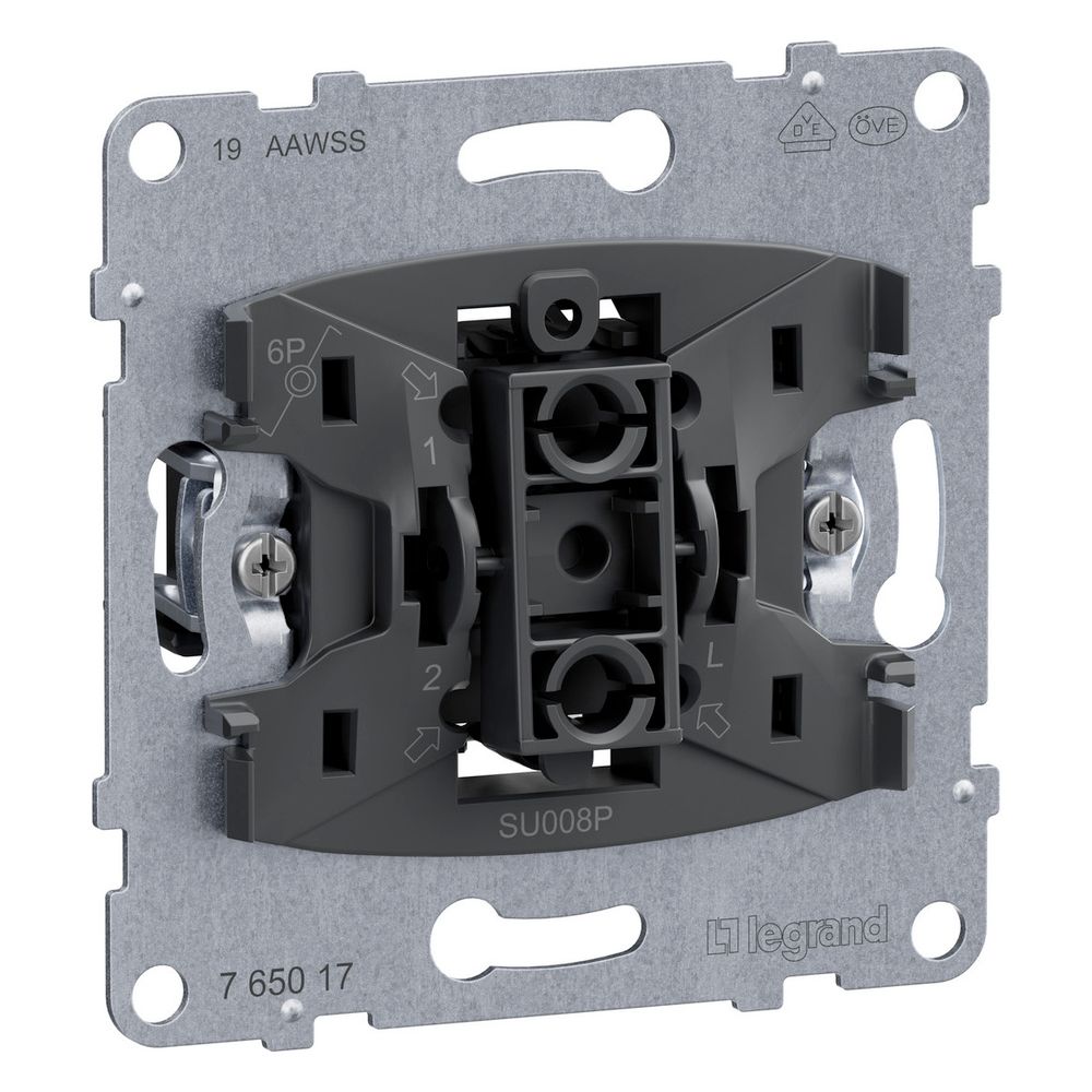 Legrand Taster-Einsatz SEANO mit Wechselkontakt, 10A, 250V, Unterputz, Kunststoff, 7650... LEGRAND-765017 3414972550253 (Abb. 5)