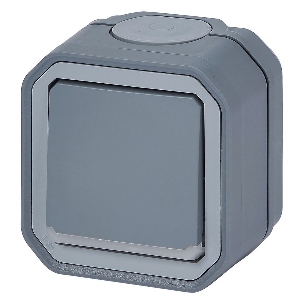 Legrand 2-poliger Kontrollschalter Plexo New, 10 AX, IP 55, IK 08, Grau, 069726L... LEGRAND-069726L 3414971882010 (Abb. 3)