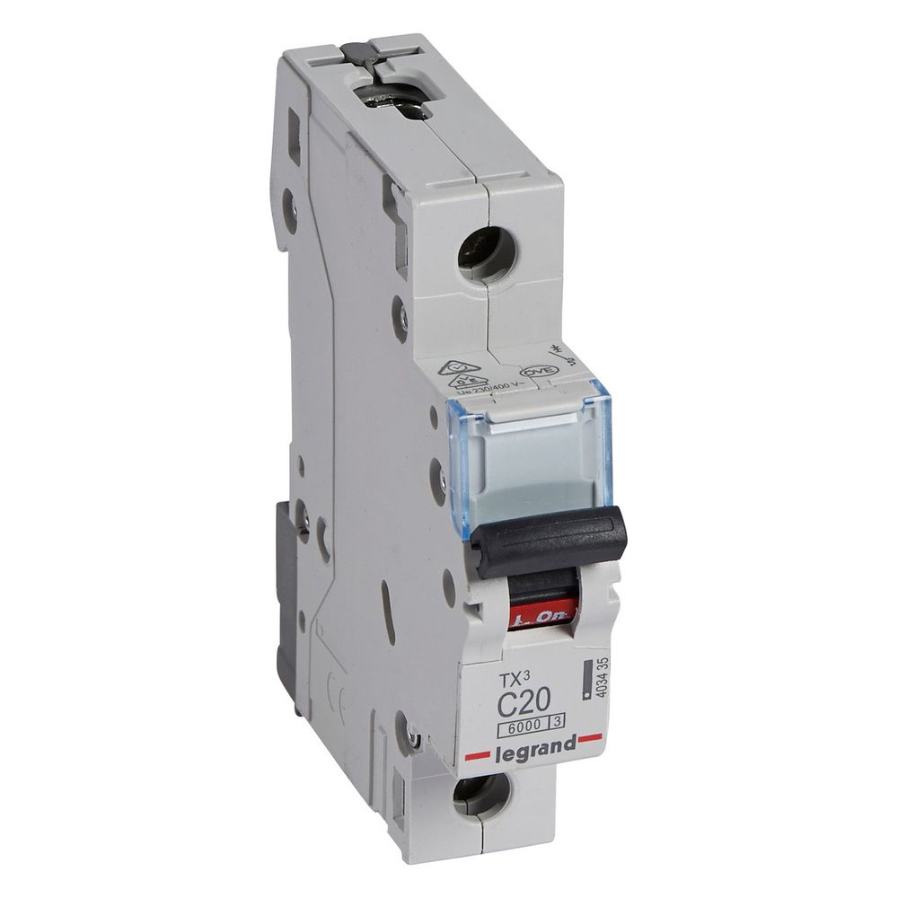 Legrand Leitungsschutzschalter TX3 C 20A, 1-polig, 6kA, 1TE, 88x17,8x77,8mm, Grau... LEGRAND-403435 3414970388315 (Abb. 3)