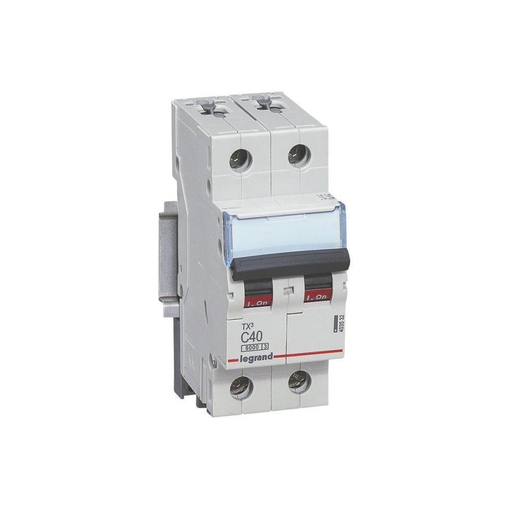 Legrand Leitungsschutzschalter TX3 B 16A, 2-polig, 6kA, 400V, 2TE, Grau, 403387... LEGRAND-403387 3414970387172 (Abb. 2)