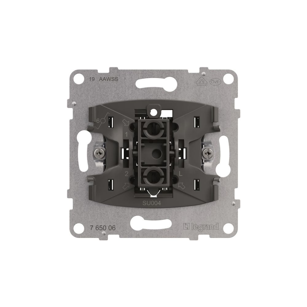 Legrand Wechselschalter SEANO, 10 AX, 250 V, Unterputz, Steckklemme, 72,9x72,9x40mm, Ku... LEGRAND-765006 3414972553193 (Abb. 4)