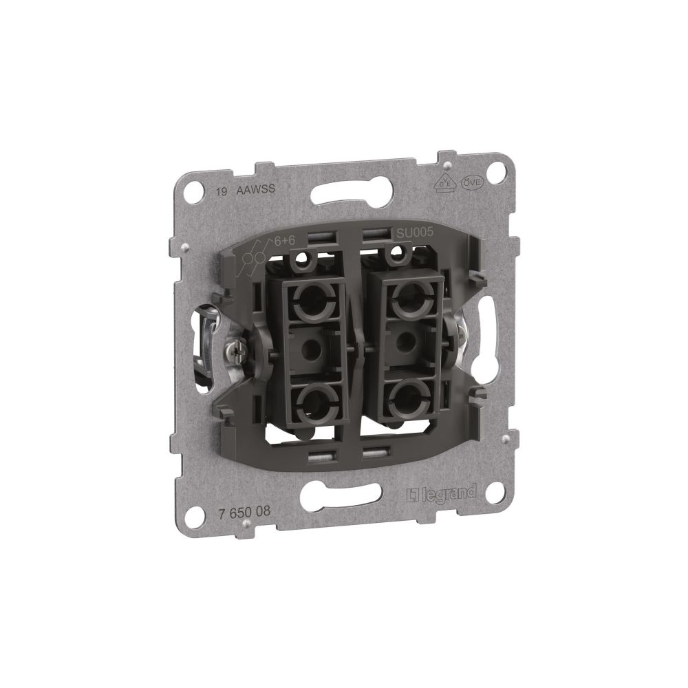 Legrand Doppelwechselschalter SEANO, 10AX, Steckklemmen, Unterputz, 72,9x72,9x40mm... LEGRAND-765008 3414972544665 (Abb. 3)