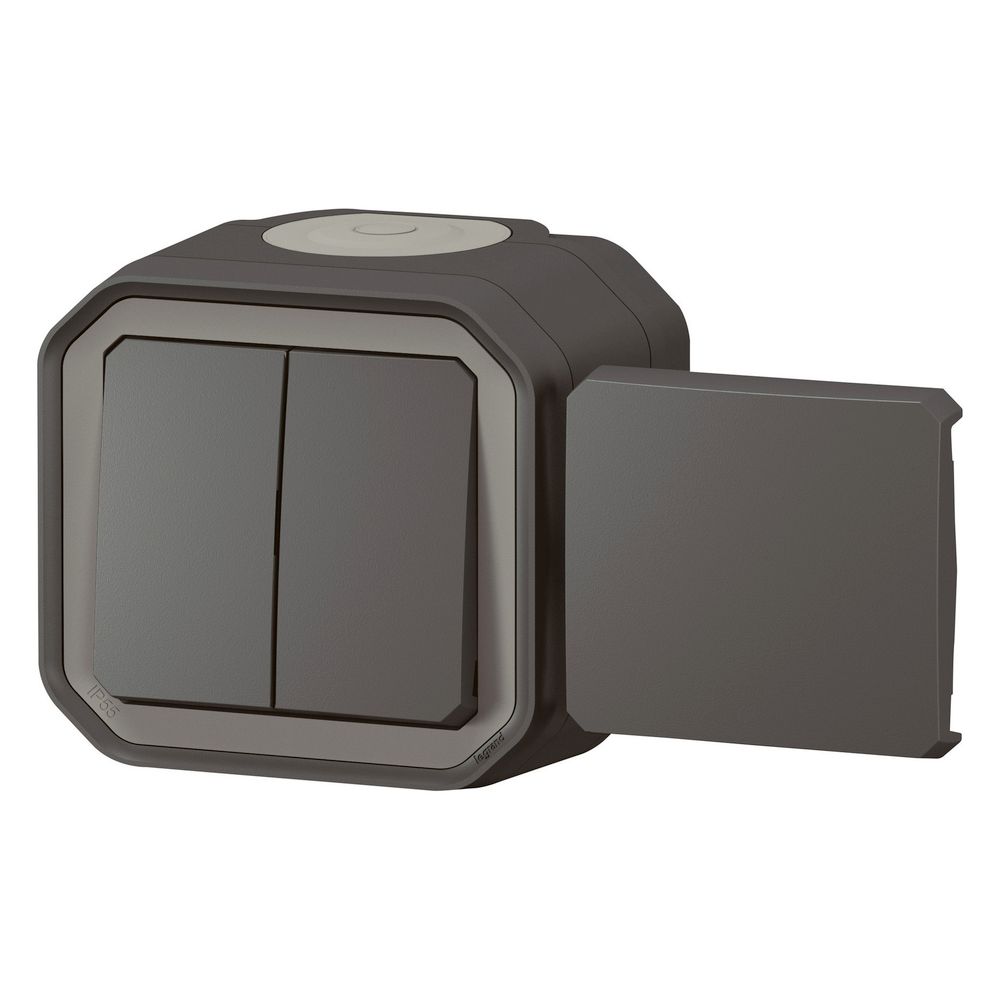 Legrand Multifunktionsschalter Plexo New 069789L, IP55, IK08, 250V, 10A, Anthrazit... LEGRAND-069789L 3414971904262 (Abb. 6)