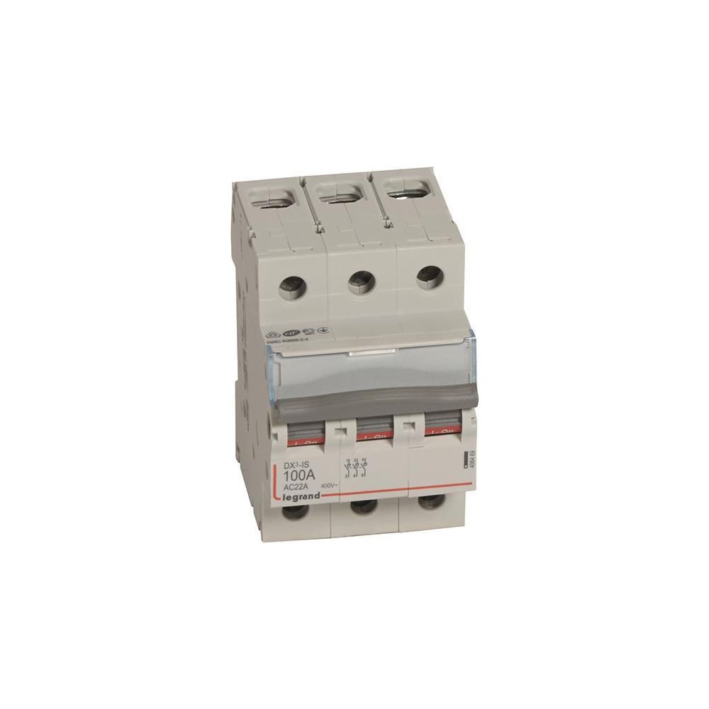 Legrand Lasttrennschalter DX3, 3-polig, 100A, 400V, AC-22A, 53,1x88,9x76,4mm, Grau, 406... LEGRAND-406469 3245064064699 (Abb. 2)