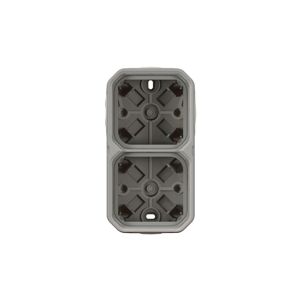 Legrand Aufputz-Gehäuse Plexo New 2-fach, 82x155x57mm, IP44, Thermoplast, Grau, 069672... LEGRAND-069672L 3414971881198 (Abb. 3)