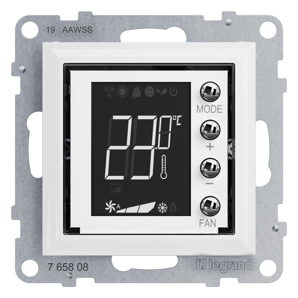 Legrand Thermostat Seano MyHome, Unterputz, 72,9x72,9x42mm, Ultraweiß, 765608... LEGRAND-765608 3414972618229 (Abb. 2)