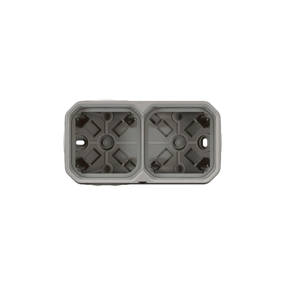 Legrand Aufputz-Gehäuse Plexo New 2-fach, 82x155x57mm, IP44, Thermoplast, Grau, 069672... LEGRAND-069672L 3414971881198 (Abb. 2)