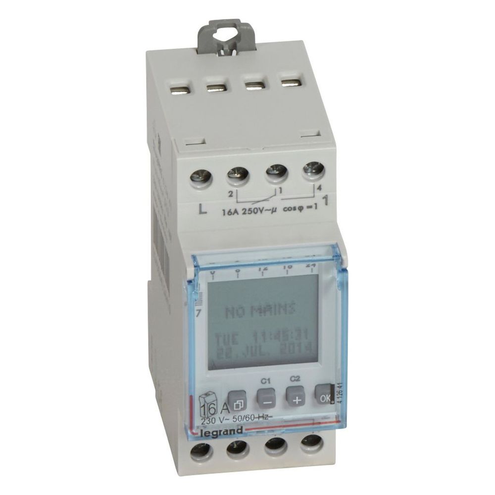 Legrand Wochenzeitschaltuhr AlphaRex³ D22, 2-Kanal, 2TE, 230V, 56 Speicherplätze, DIN-S... LEGRAND-412641 3245064126410 (Abb. 3)