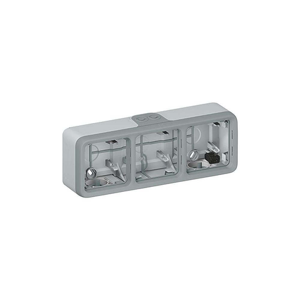 Legrand Aufputzgehäuse Plexo Classic 3-fach waagerecht, IP55, IK07, Kunststoff, Grau, 8... LEGRAND-069680 3245060696801 (Abb. 2)