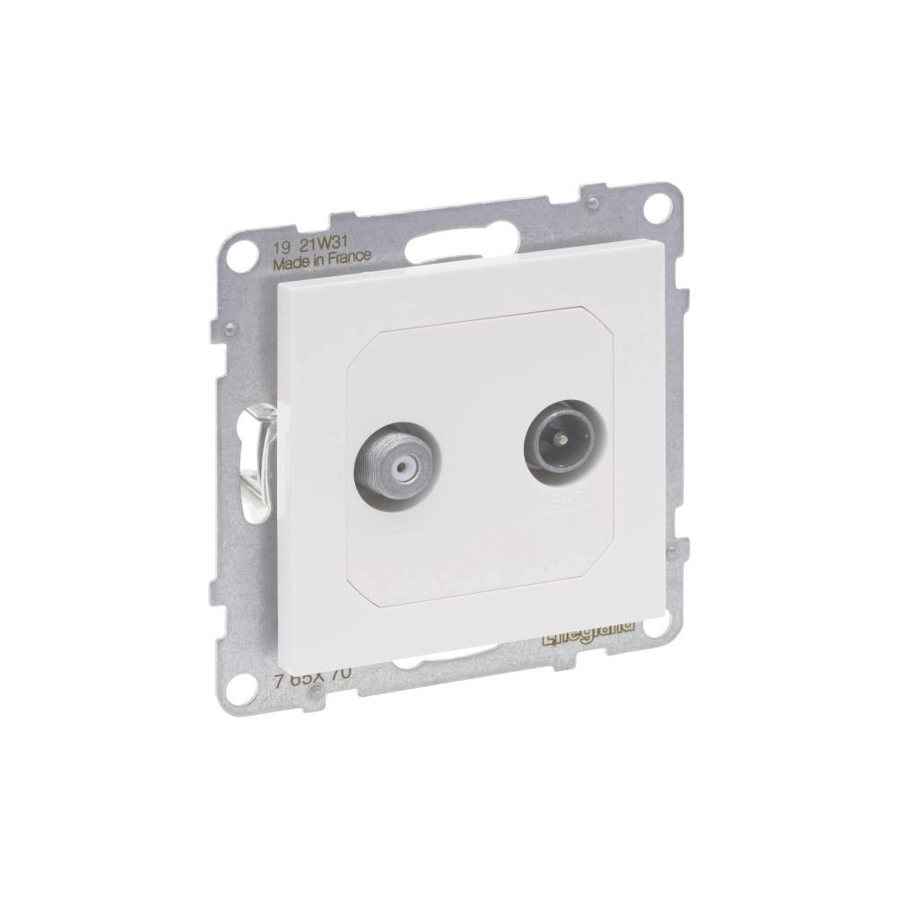 Legrand TV-SAT-Stichdose SEANO, 1,5 dB, 2 Auslässe, Unterputz, Kunststoff, Ultraweiß, 7... LEGRAND-765170 3414972552592 (Abb. 2)