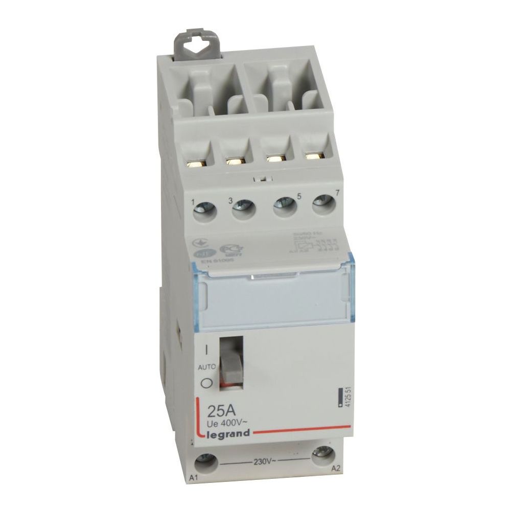 Legrand Installationsschütz CX3 4S, 230V, 25A, mit Handschalter, 2 TE, 94,9x35,6x72,6mm... LEGRAND-412551 3245064125512 (Abb. 3)