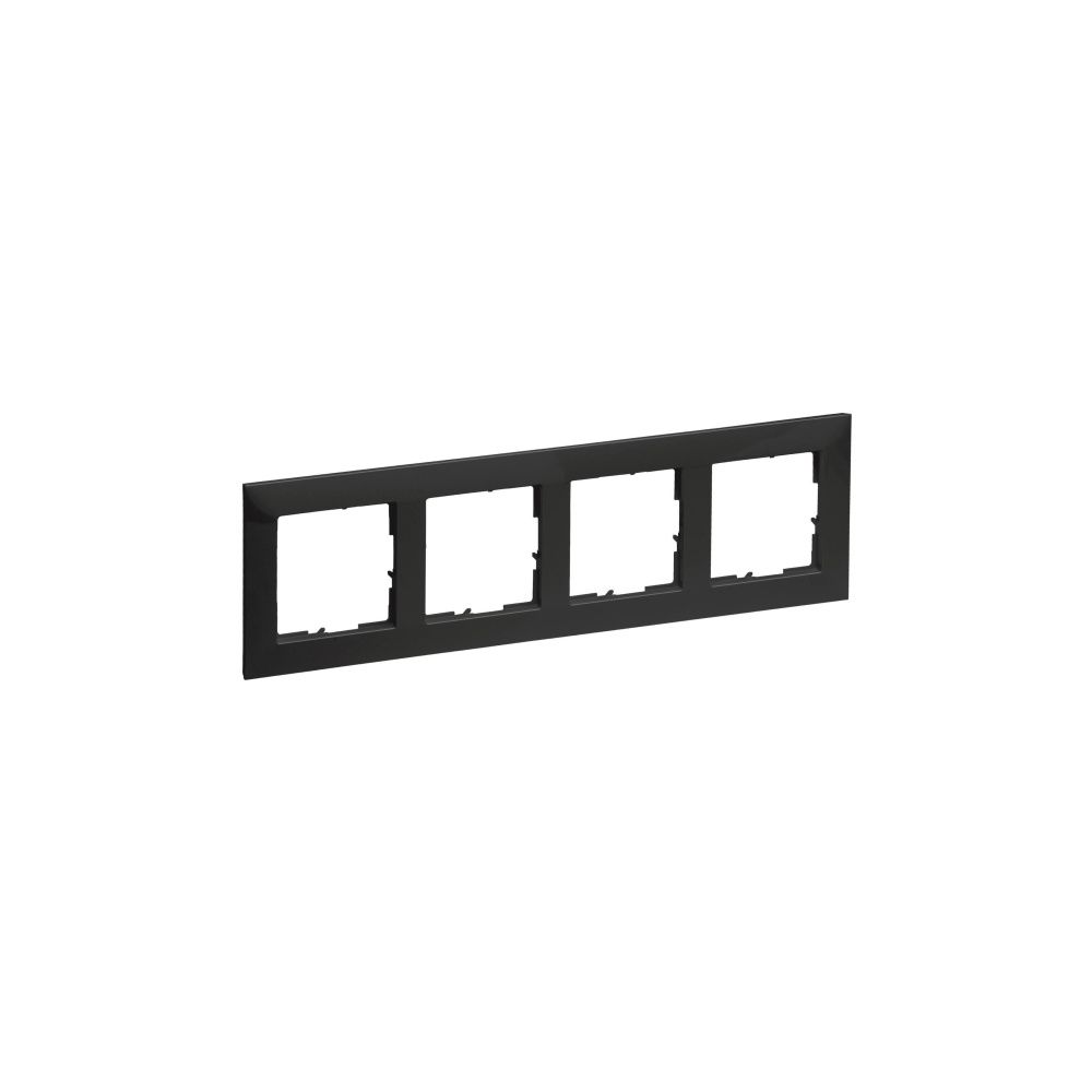 Legrand 4-fach Rahmen SEANO, 87x301x9,8mm, Kunststoff, Schwarz lackiert, 765374... LEGRAND-765374 3414972549967 (Abb. 2)