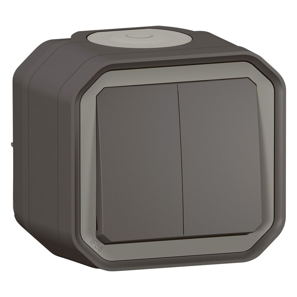 Legrand Doppelwechselschalter Plexo New 069775L, 10A, 250V, IP55, IK08, Thermoplast, A... LEGRAND-069775L 3414972110266 (Abb. 4)