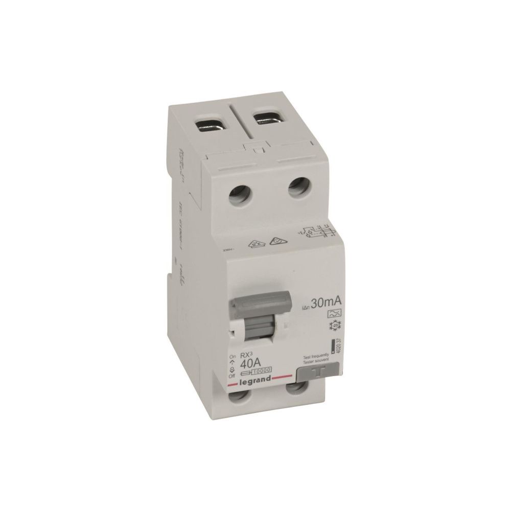 Legrand Fehlerstromschutzschalter RX3, 40A, 2-polig, 30mA, Typ A, 230V, 2TE, Grau... LEGRAND-402037 3245064020374 (Abb. 2)