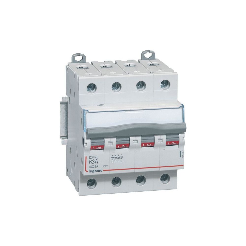 Legrand Lasttrennschalter DX3, 4-polig, 63A, 400V, AC-22A, 4TE, IP20, Grau, 406487... LEGRAND-406487 3245064064873 (Abb. 3)