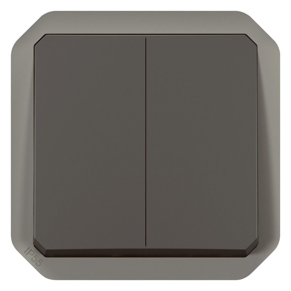 Legrand Doppelwechselschalter Plexo New 069805L, 10A, 250V, IP55, Kunststoff, Anthrazi... LEGRAND-069805L 3414971883055 (Abb. 5)