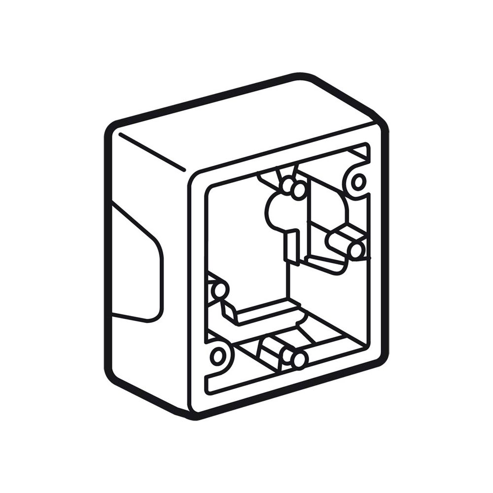 Legrand Aufputz-Gehäuse Creo 1-fach, 89x89x40mm, Kunststoff, Ultraweiß, 776181... LEGRAND-776181 3245067761816 (Abb. 3)