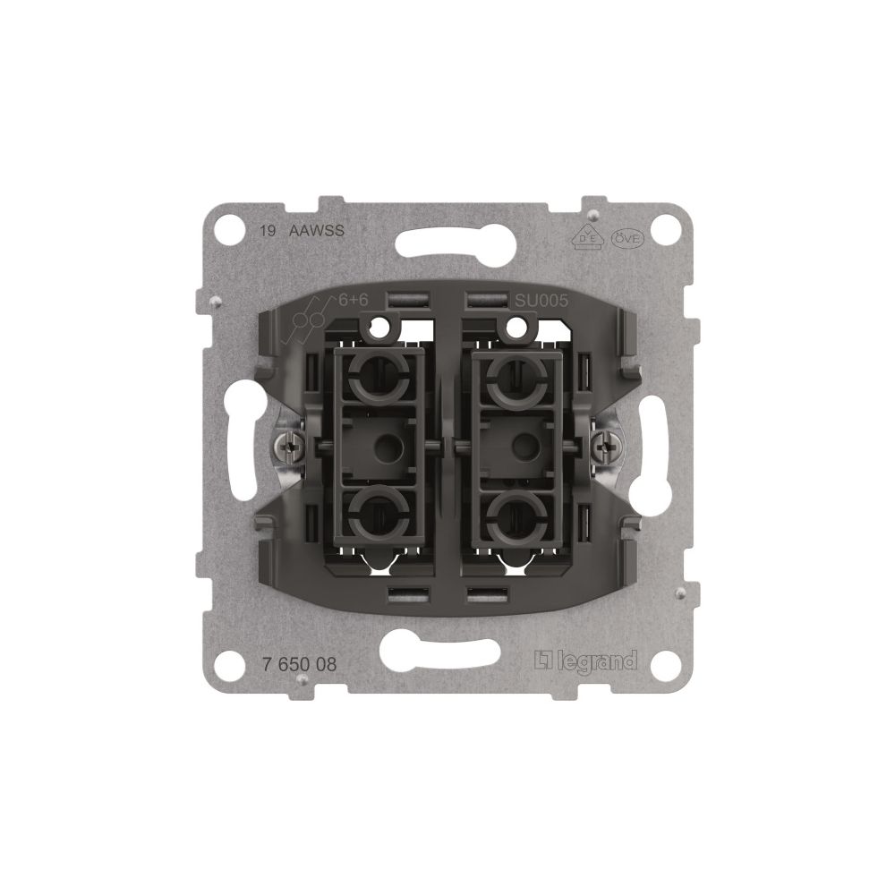 Legrand Doppelwechselschalter SEANO, 10AX, Steckklemmen, Unterputz, 72,9x72,9x40mm... LEGRAND-765008 3414972544665 (Abb. 4)