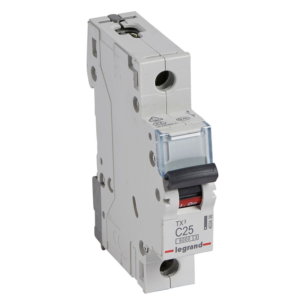 Legrand Leitungsschutzschalter TX3 C 25A, 1-polig, 6kA, 1TE, Grau, 403436... LEGRAND-403436 3414970388346 (Abb. 3)