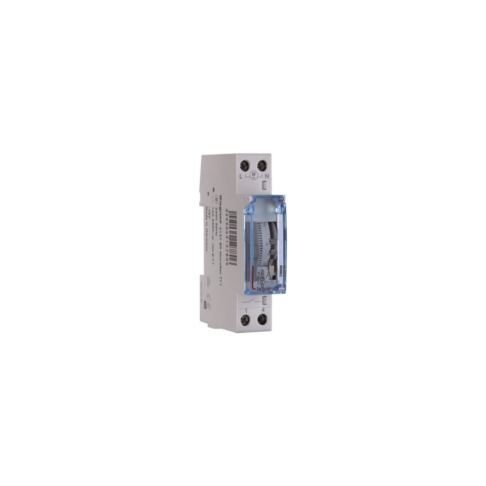 Legrand Tageszeitschaltuhr MicroRex T11, 230V, 16A, 1 Kanal, 17,5x83x60mm, Grau, 412780... LEGRAND-412780 3245064127806 (Abb. 2)