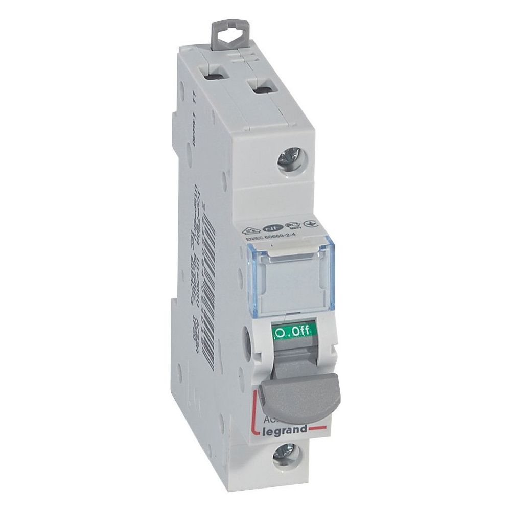 Legrand Lasttrennschalter DX3, 1-polig, 20A, 250V, 1TE, IP20, Grau, RAL 7035, 406401... LEGRAND-406401 3245064064019 (Abb. 3)