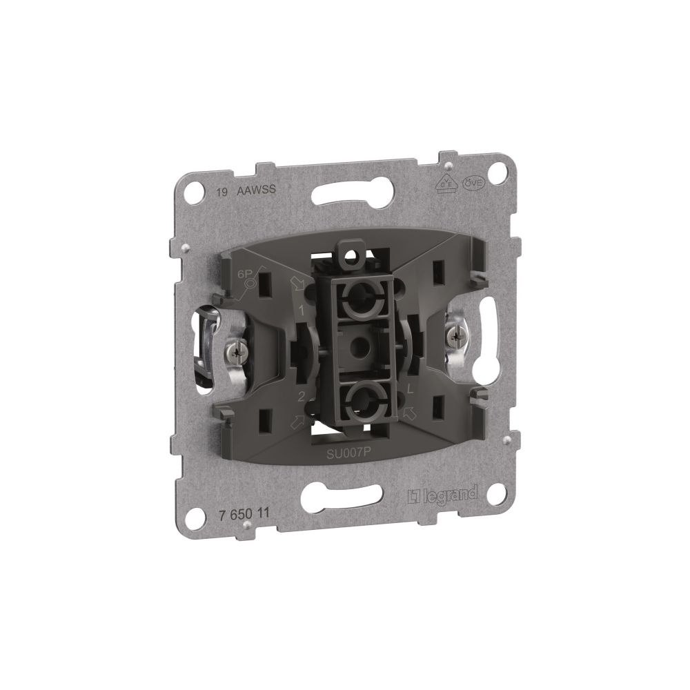 Legrand Tastereinsatz SEANO, Wechselkontakt, 10 A, Steckklemme, Unterputz, 765011... LEGRAND-765011 3414972550222 (Abb. 3)