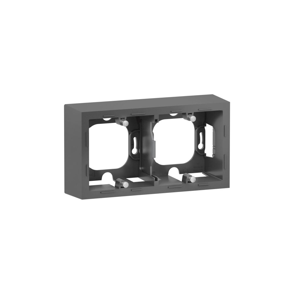 Legrand Aufputzgehäuse SEANO 2-fach, 159,5x88,5x43,3mm, IP2X, Thermoplast, Anthrazit, 7... LEGRAND-765499 3414972542388 (Abb. 3)