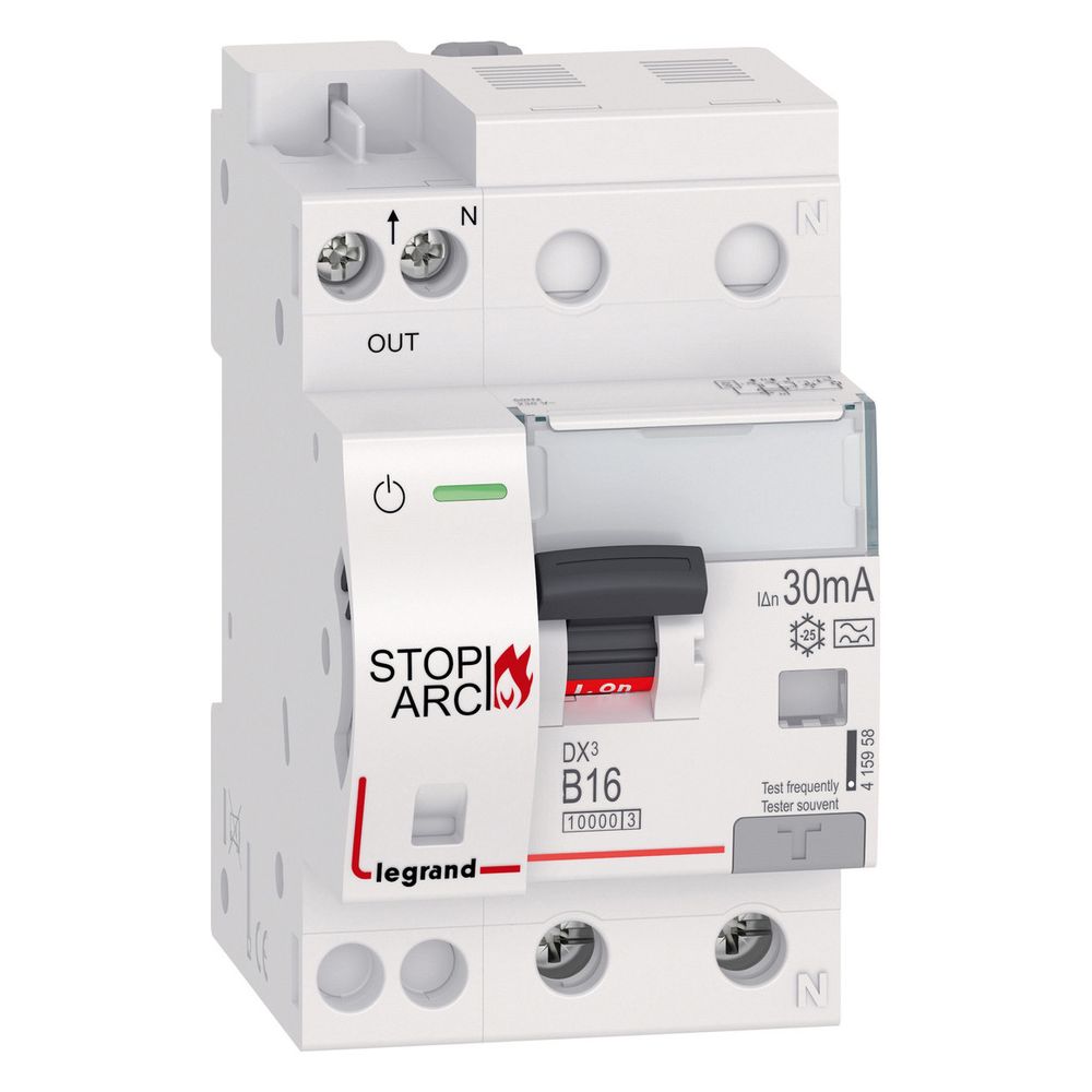 Legrand Brandschutzschalter DX3 STOP ARC, B16A, 1P+NR, 10kA, 30mA, Typ A, 3TE, Grau, 41... LEGRAND-415958 3414971169548 (Abb. 3)