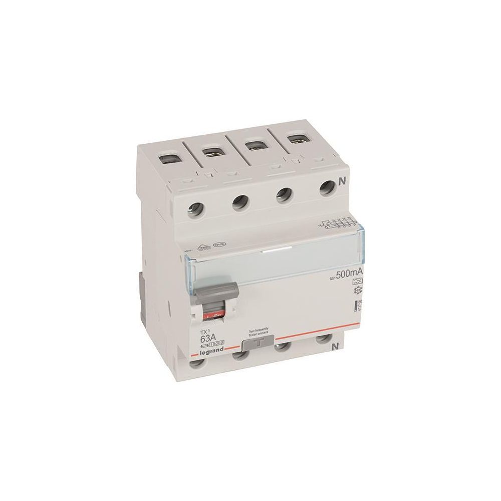 Legrand Fehlerstromschutzschalter TX3 63A, 500mA, Typ A, 4-polig, 400V, 4TE, 411796... LEGRAND-411796 3414970353764 (Abb. 2)