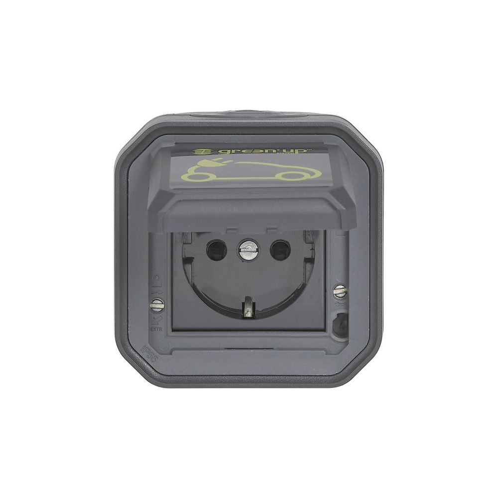 Legrand Schutzkontakt-Steckdose Plexo New FRAP Green'Up, 250V, 16A, IP55, 85x82x64mm, ... LEGRAND-069708L 3414972567688 (Abb. 2)