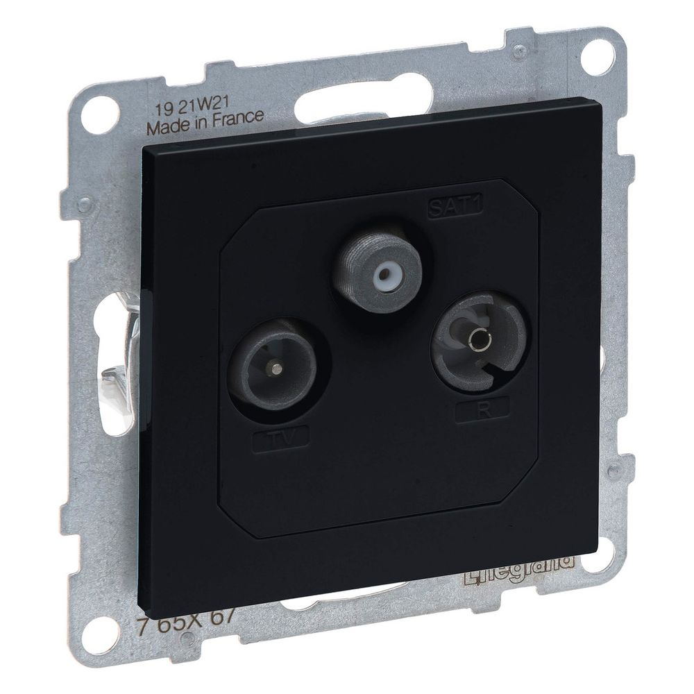 Legrand Antennen-Einzeldose SEANO TV-R-SAT, 3 Auslässe, 1,5 dB, Unterputz, Kunststoff, ... LEGRAND-765467 3414972552448 (Abb. 3)