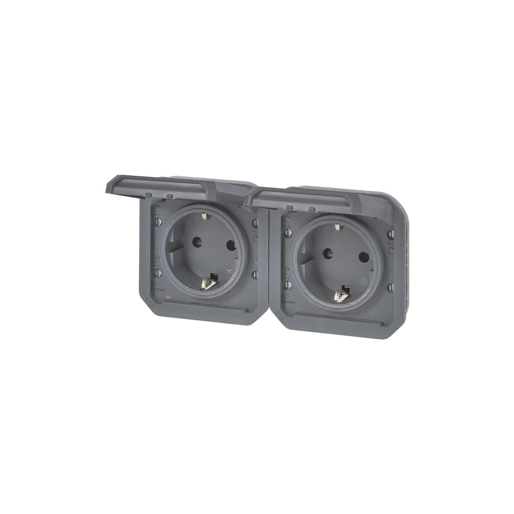 Legrand Schutzkontakt-Steckdose Plexo New, 2-fach, IP44, IK08, Anthrazit, 069879L... LEGRAND-069879L 3414971884311 (Abb. 3)