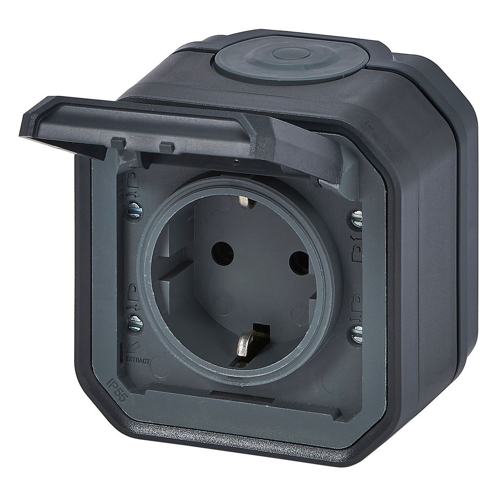 Legrand Schutzkontakt-Steckdose Plexo New, IP44, Anthrazit, 069799L... LEGRAND-069799L 3414972110587 (Abb. 6)