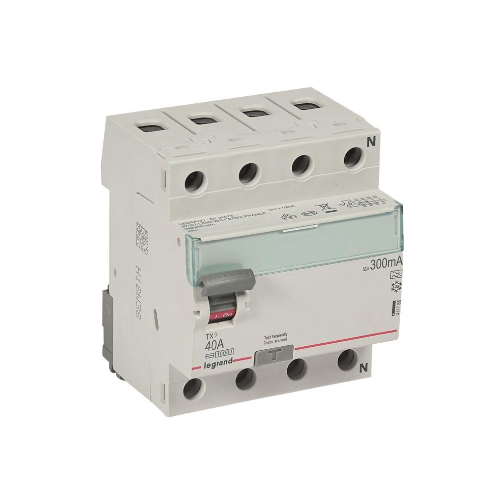 Legrand Fehlerstromschutzschalter TX3 40A 4-polig 300mA Typ A 400V, 4TE, Schraubklemme,... LEGRAND-411785 3414970353665 (Abb. 3)
