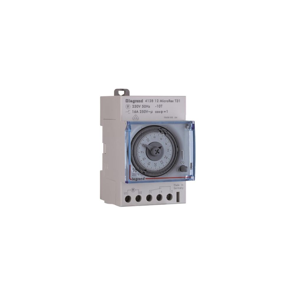 Legrand Tageszeitschaltuhr MicroRex T31F, 230V, 1 Kanal, 3TE, Grau, 412812... LEGRAND-412812 3245064128124 (Abb. 2)