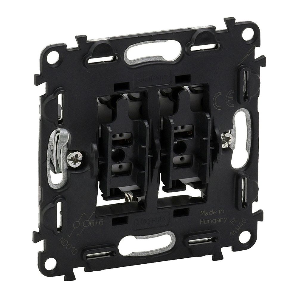 Legrand Doppelwechselschalter Valena In’Matic, 10AX, 250V, IP20, 74,7x74,7x37,2mm, 7520... LEGRAND-752008 3414970459145 (Abb. 2)