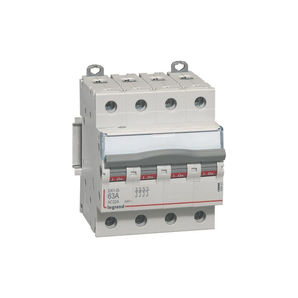 Legrand Lasttrennschalter DX3, 4-polig, 63A, 400V, AC-22A, 4TE, IP20, Grau, 406487... LEGRAND-406487 3245064064873 (Abb. 2)