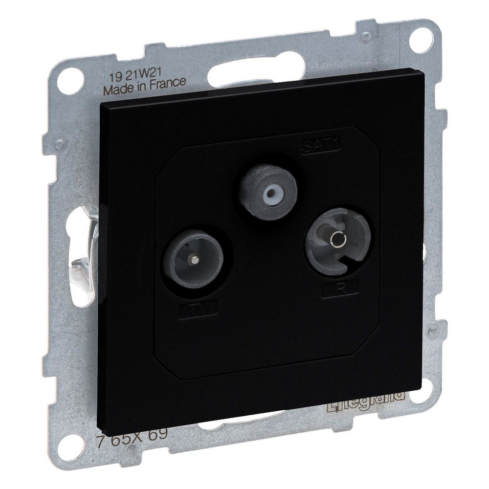 Legrand Antennen-Enddose SEANO, 10 dB, Unterputz, Kunststoff, Schwarz lackiert, 765369... LEGRAND-765369 3414972552356 (Abb. 3)